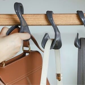 Purse Hangers Multi-Purpose Hangers Set of 6 Gray